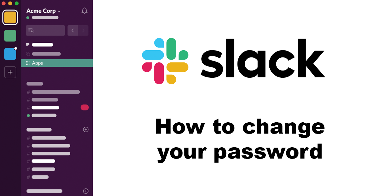How to change password in Slack