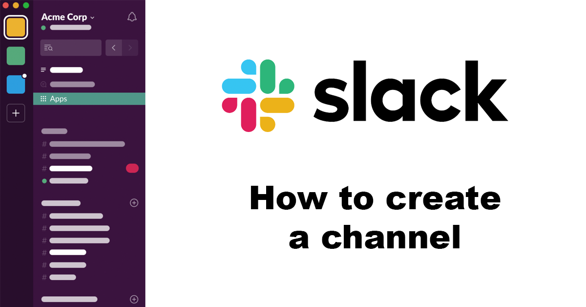 How to create a channel in Slack