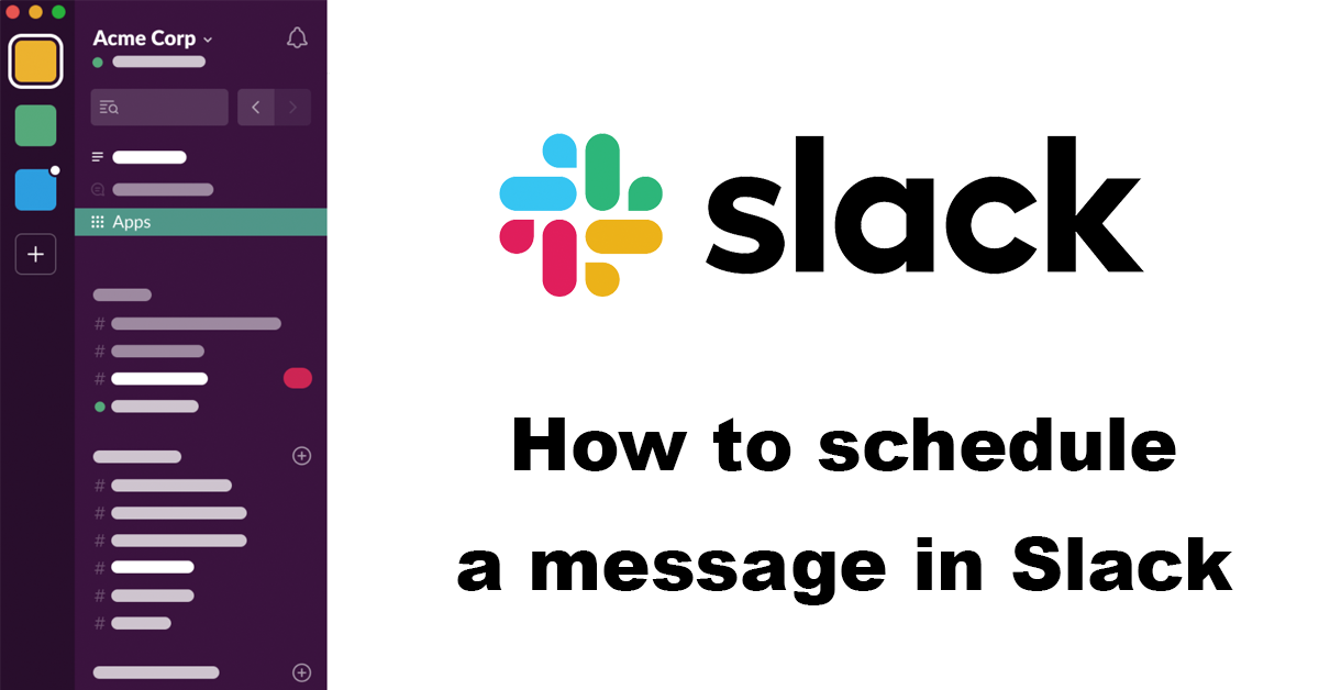 How to schedule a message in Slack
